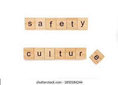 Generic Wooden Letter Tiles Isolated On White Background Spelling Word Safety Culture