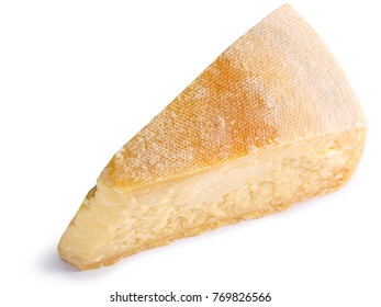 Generics Parmesan Cheese, Loaf Segment With Rind, Mature. Clipping Paths, Shadow Separated, Top View