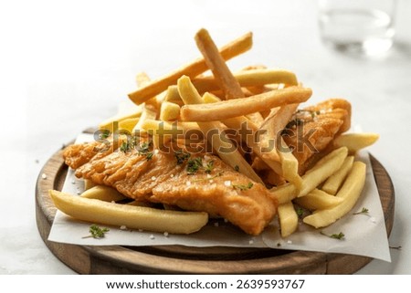 a generous portion of classic fish and chips