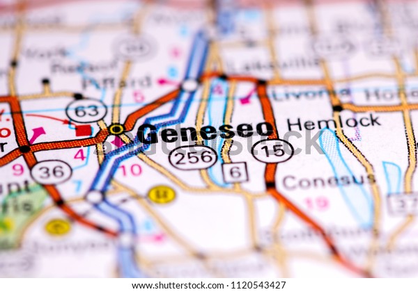 Geneseo New York Usa On Map Stock Photo 1120543427 | Shutterstock