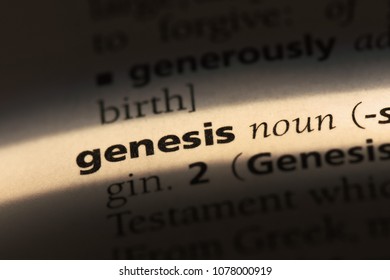 Genesis Word In A Dictionary. Genesis Concept