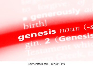 Genesis Word In A Dictionary. Genesis Concept