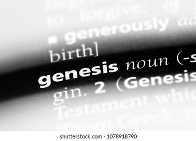 Genesis Word In A Dictionary. Genesis Concept