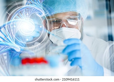 Genetic engineering concept. Testing. pharmacy. Regenerative medicine.