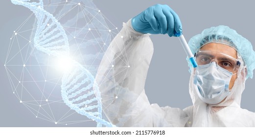 Genetic Engineering Concept. Testing. Pharmacy. Regenerative Medicine.