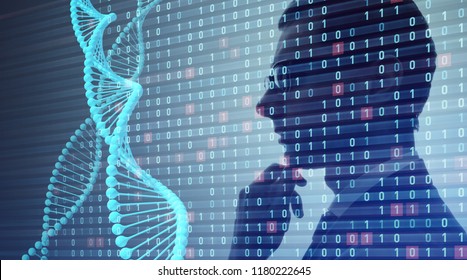 Genetic engineering and digital technology concept. - Powered by Shutterstock - Get 15% off with code: PIKWIZARD15