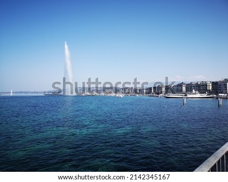 Geneva Leman Lake on a sunday morning