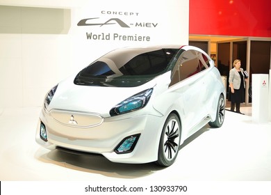 GENEVA, MAR 5: Mitsubishi ConceptCA-Miev, World Premiere, presented at the 83rd Geneva Motor Show, in Switzerland on March 5, 2013.