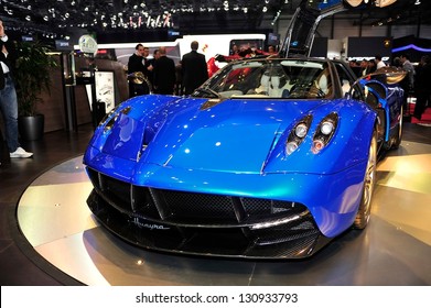 GENEVA, MAR 5: Pagani Huayra, exclusive super car, presented at the 83rd Geneva Motor Show, in Switzerland on March 5, 2013.