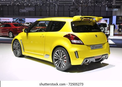 GENEVA - MARCH 1: Suzuki Swift S Concept Car On Display At Geneva International Motor Show At Palexpo Geneva Centre, March 1, 2011 In Geneva, Switzerland.