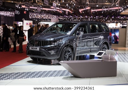 Geneva March 2 Tata Hexa Car Stock Photo Edit Now 399234361
