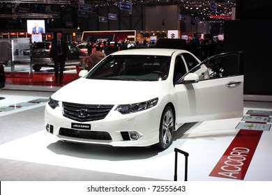 GENEVA - MARCH 3 : A Honda ACCORD Car Show On Display At 81th International Motor Show Palexpo-Geneva On March 3, 2010 In Geneva, Switzerland.