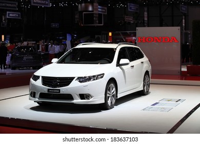 GENEVA, MARCH 6 : A Honda Accord Car On Display At 84th International Geneva Motor Show Show Palexpo-Geneva On March 6, 2014 In Geneva, Switzerland. 