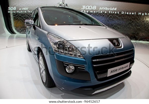 Geneva March 8 Peugeot 3008 Hybrid Stock Photo 96452657 Shutterstock