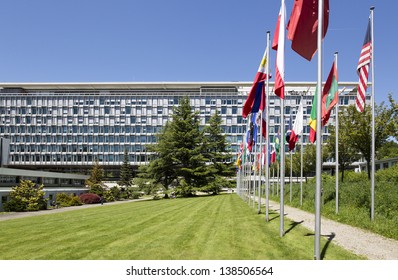 GENEVA - MAY 14: Headquarters Of The World Health Organization May 14, 2013 In Geneva, Switzerland. WHO Is The Directing And Coordinating Authority For Health Within The United Nations System.