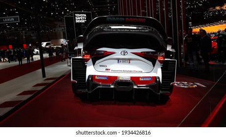 Geneva, Switzerland - 3 12 2019: Toyota Yaris WRC At The Geneva Motor Show 2019 In Geneva, Switzerland