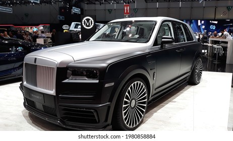 Geneva, Switzerland - 3 12 2019: Rolls Royce Cullinan Tuning By Mansory Exhibited At The Geneva Motor Show