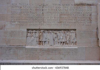 GENEVA, SWITZERLAND -5 JUNE 2016- The International Monument to the Reformation in the Parc des Bastions in Geneva is also called the Reformation Wall.