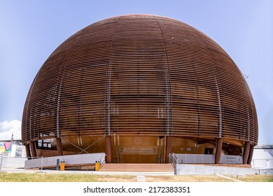 Geneva, Switzerland - 6 4 2022: The Globe of Science and Innovation at CERN, Geneva, Switzerland. (Globe de la science et de l'innovation)
