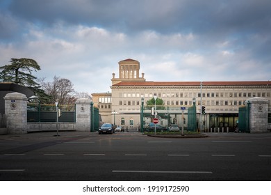 Geneva, Switzerland - December 03, 2019: World Trade Organization (WTO) Headquarters - Geneva, Switzerland