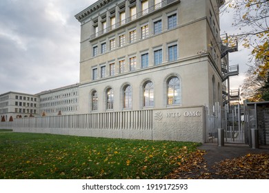 Geneva, Switzerland - December 03, 2019: World Trade Organization (WTO) Headquarters - Geneva, Switzerland