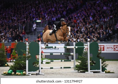 Geneva, Switzerland - December 9th 2018: Marcus Ehning Riding Prêt A Tout For Germany In The Rolex Grand Prix