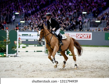 Geneva, Switzerland - December 9th 2018: Marcus Ehning Riding Prêt A Tout For Germany In The Rolex Grand Prix