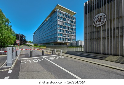 Geneva, Switzerland - June 2019: View on the World Health Organization headquarters
