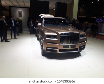 Geneva, Switzerland - March 05, 2019: Rolls Royce Cullinan - Geneva International Motor Show 2019 GIMS