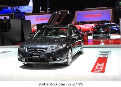 GENEVA, Switzerland - MARCH 3 : A Honda ACCORD Car On Display At 81th International Motor Show Palexpo-Geneva On March 3, 2010 In Geneva, Switzerland.