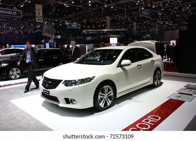 GENEVA, Switzerland - MARCH 3 : A Honda  ACCORD Car On Display At 81th International Motor Show Palexpo-Geneva On March 3, 2010 In  Geneva, Switzerland.