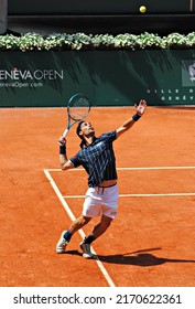 GENEVA, SWITZERLAND - MAY 16, 2022: Professional Tennis Player Fabio Fognini Of Italy During His First Round At The 2022 ATP Geneva Open.