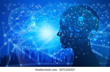 Genius Mindset. Portrait With Illuminated Brain Having Enlightenment Eureka Moment - Shutterstock ID 2071235327