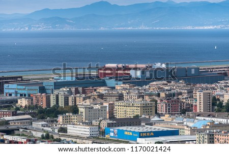 Genoa Italy September 2 2018 Aerial Stock Photo Edit Now