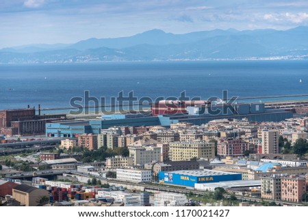 Genoa Italy September 2 2018 Aerial Stock Photo Edit Now