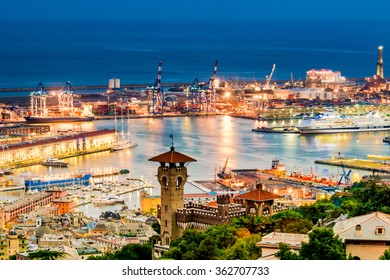 Genoa Port From Above