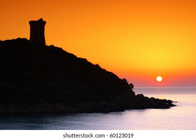 Genoese Tower In Corsica Island