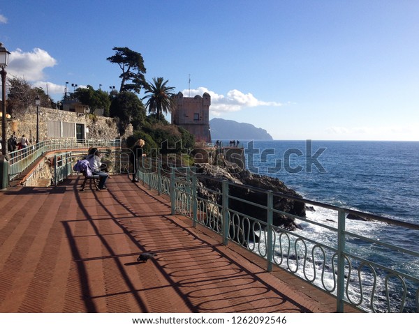 Genova Nervi Passeggiata Stock Photo Edit Now