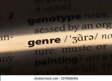 Genre Word In A Dictionary. Genre Concept