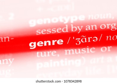 Genre Word In A Dictionary. Genre Concept