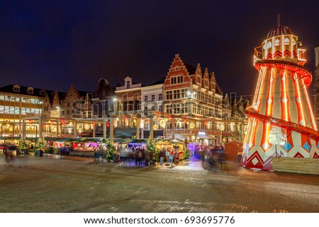 Gent. Downtown at Christmas.