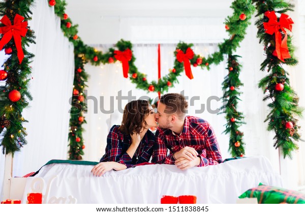 Gentle Kiss Couple Love On Bed Stock Photo Edit Now 1511838845