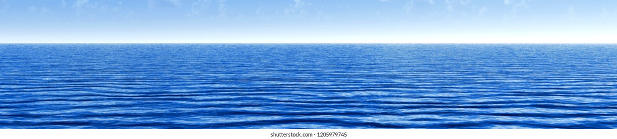 Gentle Ocean Waves Panorama Background