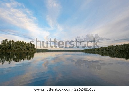 Gentle Pastels on a Calm Evening on Clark Lake in the Sylvania Wilderness in Michigan