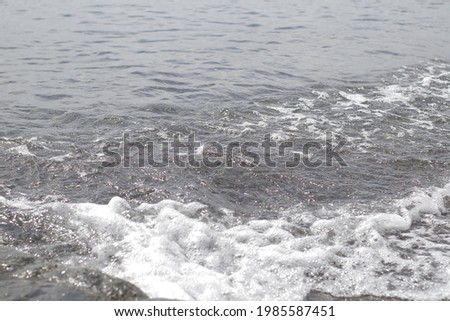 gentle sea waves on the shore of the beach in palmar de ocoa