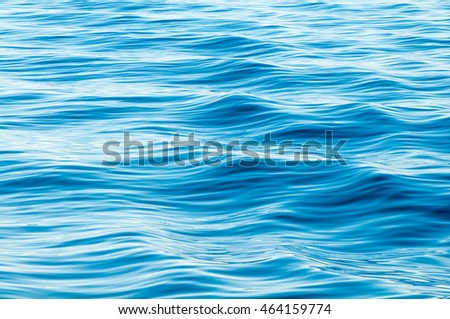 Gentle waves on the blue water for background or texture