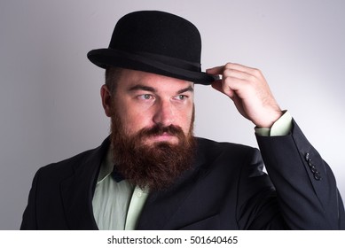 Gentleman Holding Hat On His Head Stock Photo 501640465 | Shutterstock