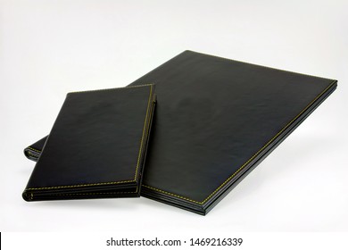 Genuine Black Leather Bill Folder And Menu Folder