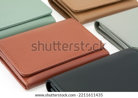 Genuine leather Business card holder bifold wallet
