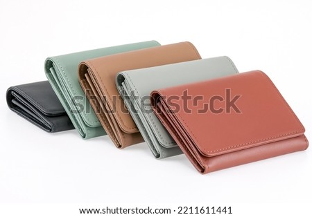 Genuine leather Business card holder bifold wallet